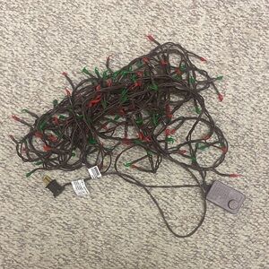 Green and Red String Lights